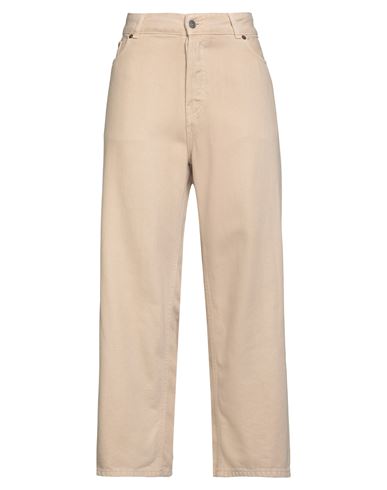 Haikure Woman Jeans Beige Size 28 Organic Cotton, Lyocell In Sand