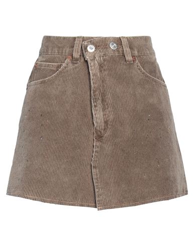 Our Legacy Woman Mini Skirt Khaki Size 12 Cotton
