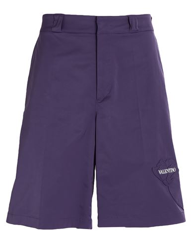 Valentino Garavani Man Shorts & Bermuda Shorts Purple Size 40 Polyester