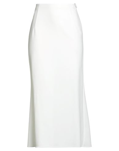 Del Core Woman Midi Skirt White Size 6 Viscose, Nylon, Elastane