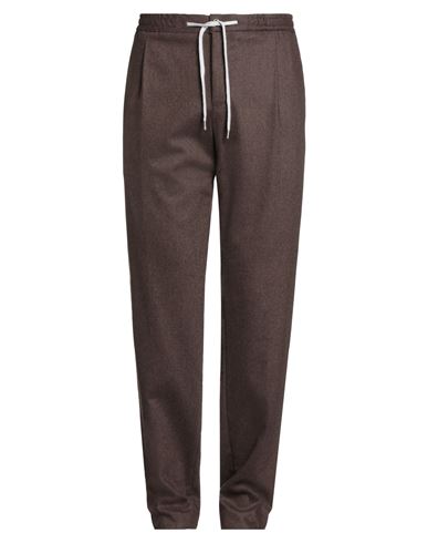 Pt Torino Man Pants Dark Brown Size 42 Virgin Wool, Cashmere, Elastane In Brown