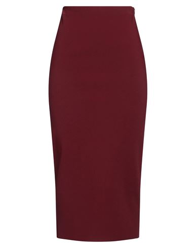 VALENTINO VALENTINO GARAVANI WOMAN MIDI SKIRT BURGUNDY SIZE S VISCOSE, POLYAMIDE, POLYESTER, ELASTANE 