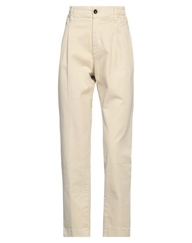 Cruna Woman Pants Cream Size 10 Cotton, Elastane
