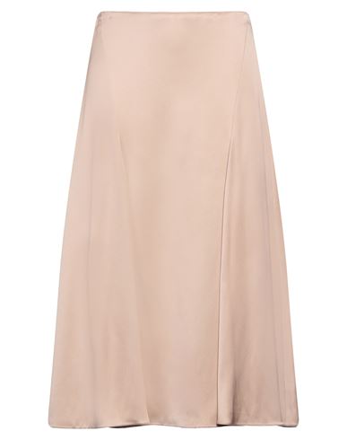 Fendi Woman Midi Skirt Beige Size 6 Silk In Pink