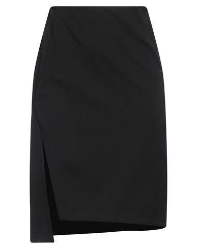 Versace Woman Mini Skirt Black Size 10 Virgin Wool, Polyester, Elastane