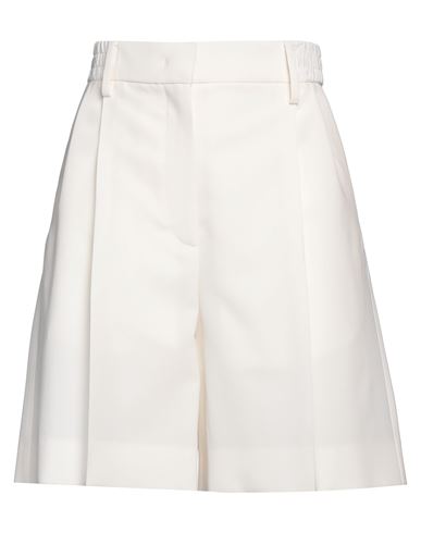 Valentino Garavani Woman Shorts & Bermuda Shorts Ivory Size 4 Wool