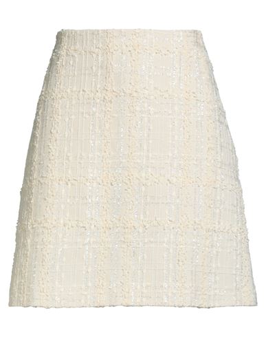 Giambattista Valli Woman Mini Skirt Cream Size 6 Cotton, Polyamide