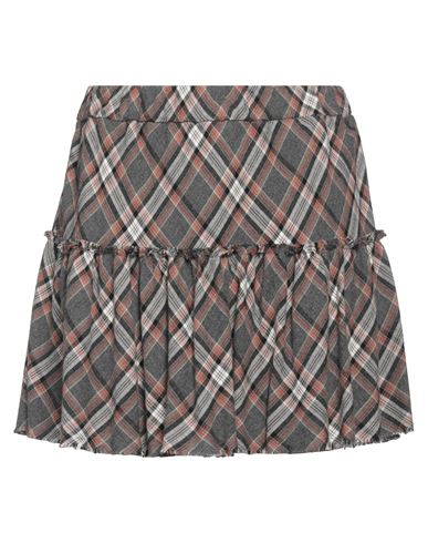 8pm Woman Mini Skirt Grey Size S Viscose, Polyester