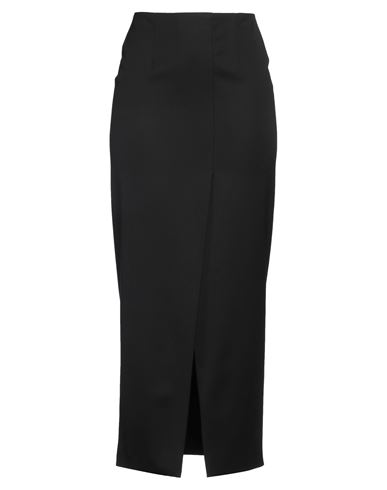 Valentino Garavani Woman Maxi Skirt Black Size 4 Virgin Wool, Elastane