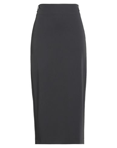 Patrizia Pepe Woman Midi Skirt Charcoal Size 10 Polyester, Viscose, Elastane In Gray