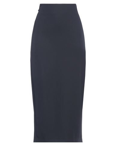 Patrizia Pepe Woman Midi Skirt Midnight Blue Size 4 Polyester, Viscose, Elastane In Blue