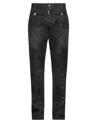 Dsquared2 Man Jeans Black Size 36 Cotton, Elastane In Black