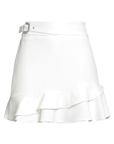 Liu •jo Woman Mini Skirt White Size 6 Polyester, Elastane