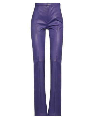 Stouls Woman Pants Purple Size S Lambskin