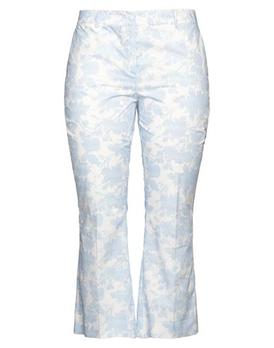 Amina Rubinacci Woman Pants Sky Blue Size 10 Cotton