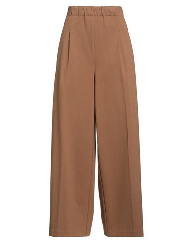 Solotre Woman Pants Brown Size 6 Viscose, Polyamide, Elastane