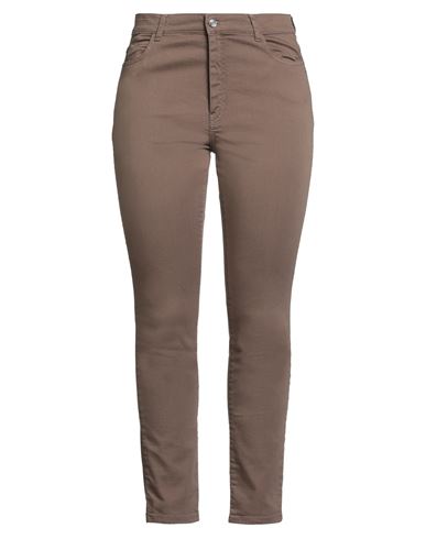 Marella Sport Woman Jeans Khaki Size 14 Cotton, Elastomultiester, Elastane