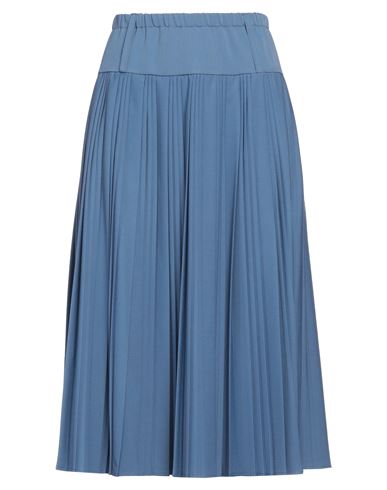 VICOLO VICOLO WOMAN MIDI SKIRT PASTEL BLUE SIZE L POLYESTER, VISCOSE, ELASTANE 