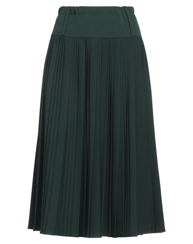 Vicolo Woman Midi Skirt Green Size L Polyester, Viscose, Elastane