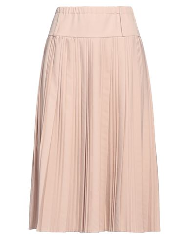 Vicolo Woman Midi Skirt Beige Size L Polyester, Viscose, Elastane