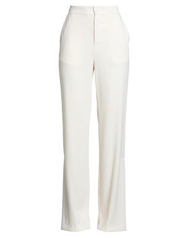 TWINSET TWINSET WOMAN PANTS IVORY SIZE 10 POLYESTER, ELASTANE 