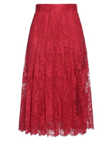 Dolce & Gabbana Woman Midi Skirt Red Size 2 Cotton, Polyamide