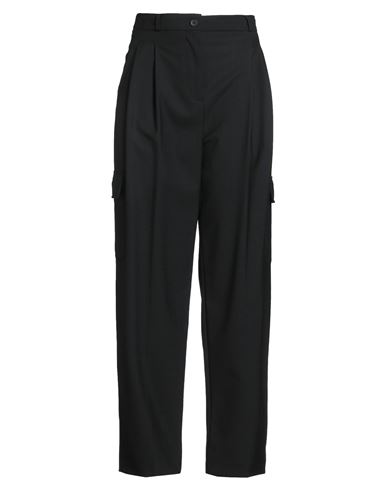 Semicouture Woman Pants Black Size 10 Polyester, Virgin Wool, Elastane