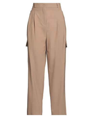 Semicouture Woman Pants Camel Size 10 Polyester, Virgin Wool, Elastane