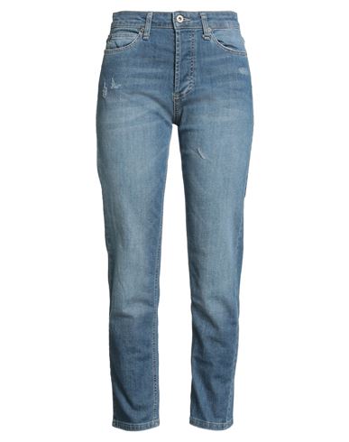 Please Woman Jeans Blue Size M Cotton, Elastane