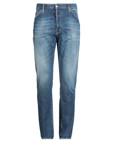 Dsquared2 Man Jeans Blue Size 42 Cotton, Polyester, Elastane In Blue
