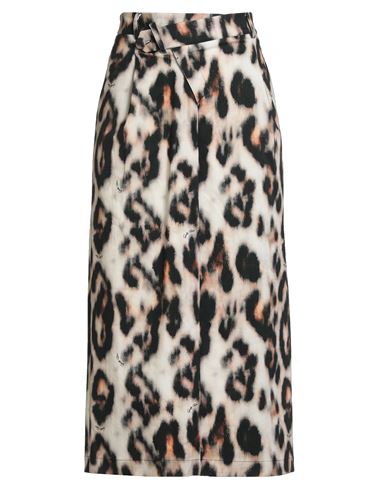 Gaelle Paris Gaëlle Paris Woman Midi Skirt Beige Size 4 Cotton, Elastane