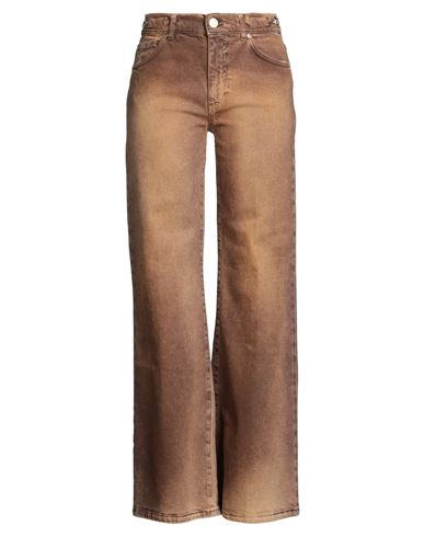 Gaelle Paris Gaëlle Paris Woman Jeans Brown Size 27 Cotton, Elastomultiester In Brown