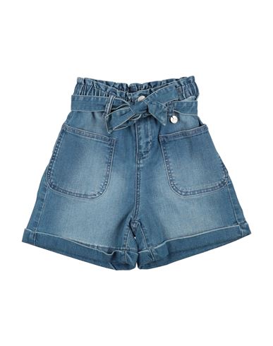 Harmont & Blaine Babies'  Toddler Girl Denim Shorts Blue Size 6 Cotton, Polyester, Elastane