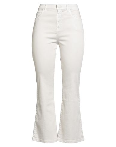 Marella Monochrome Woman Pants Light Grey Size 10 Lyocell, Cotton, Polyester, Elastane In White
