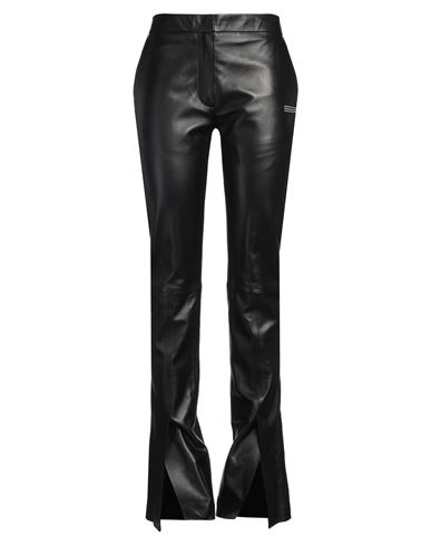 Off-white Woman Pants Black Size 10 Leather