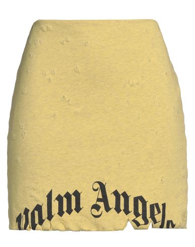 Palm Angels Woman Mini Skirt Yellow Size L Cotton