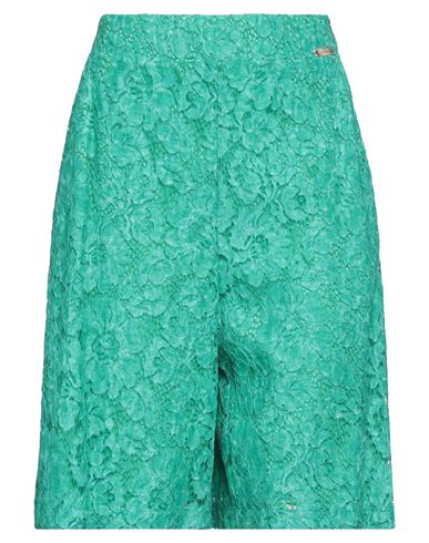 Clips More Woman Shorts & Bermuda Shorts Green Size 12 Polyamide, Cotton, Viscose
