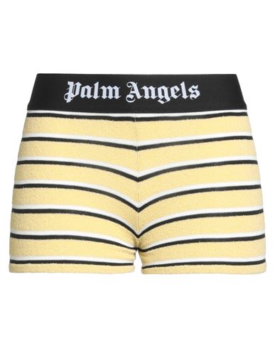 Palm Angels Woman Shorts & Bermuda Shorts Yellow Size L Cotton, Polyamide, Polyester, Elastane In Yellow