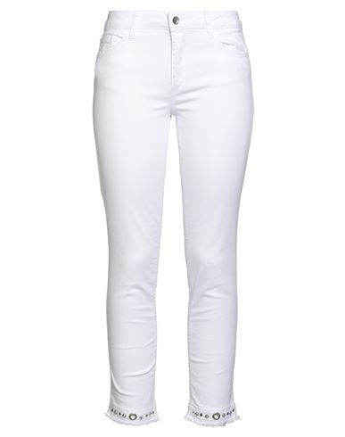 Liu •jo Woman Jeans White Size 27w-28l Cotton, Elastane In White