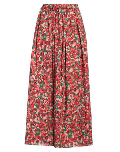 Vicolo Woman Maxi Skirt Red Size M Cotton