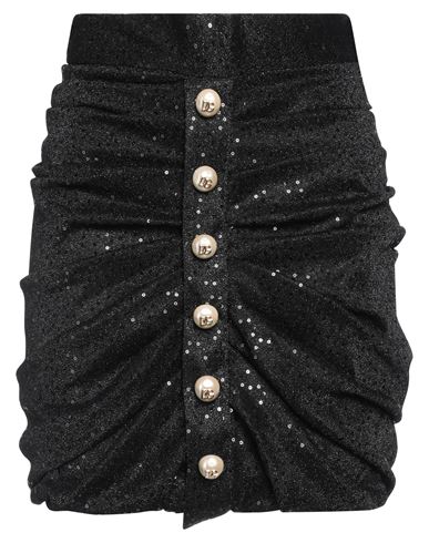 Dolce & Gabbana Woman Mini Skirt Black Size 6 Polyester, Metallic Polyester, Polyamide