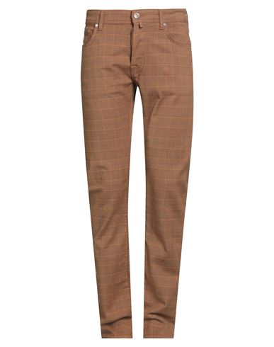 Jacob Cohёn Man Pants Camel Size 34 Cotton, Virgin Wool, Elastane In Brown
