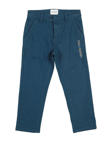 Trussardi Junior Toddler Boy Pants Deep Teal Size 4 Cotton, Elastane In Blue
