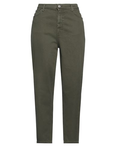 Dondup Woman Jeans Military Green Size 32 Cotton, Lyocell, Elastane