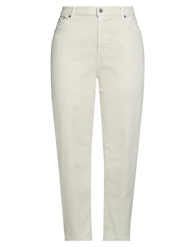 Dondup Woman Jeans Cream Size 32 Cotton, Lyocell, Elastane In White