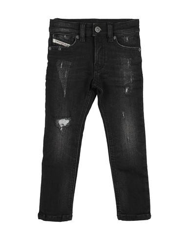 Diesel Toddler Boy Jeans Black Size 4 Cotton, Polyester, Elastane
