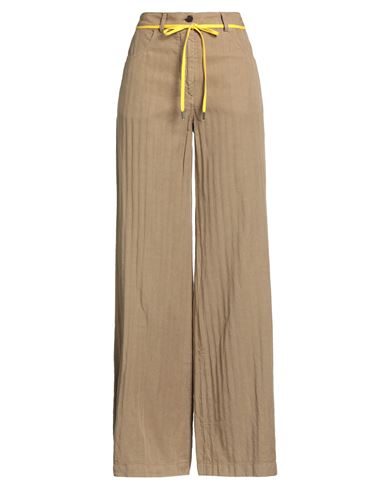 Aspesi Woman Pants Camel Size 4 Lyocell, Linen, Cotton In Neutral