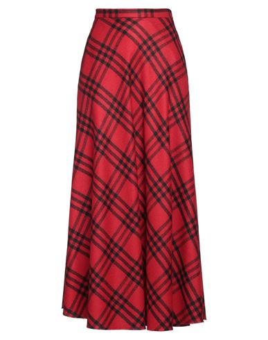 Jucca Woman Maxi Skirt Red Size 8 Wool