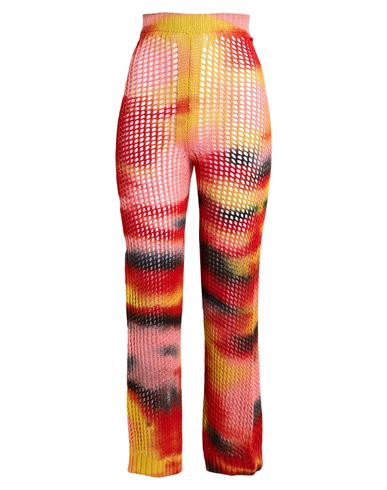 Laneus Woman Pants Tomato Red Size 6 Cotton, Elastane In Red