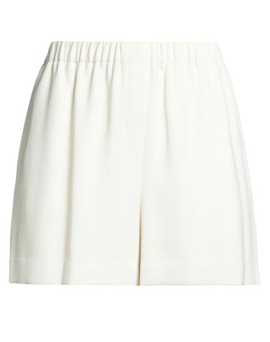 Theory Woman Shorts & Bermuda Shorts Ivory Size L Triacetate, Polyester